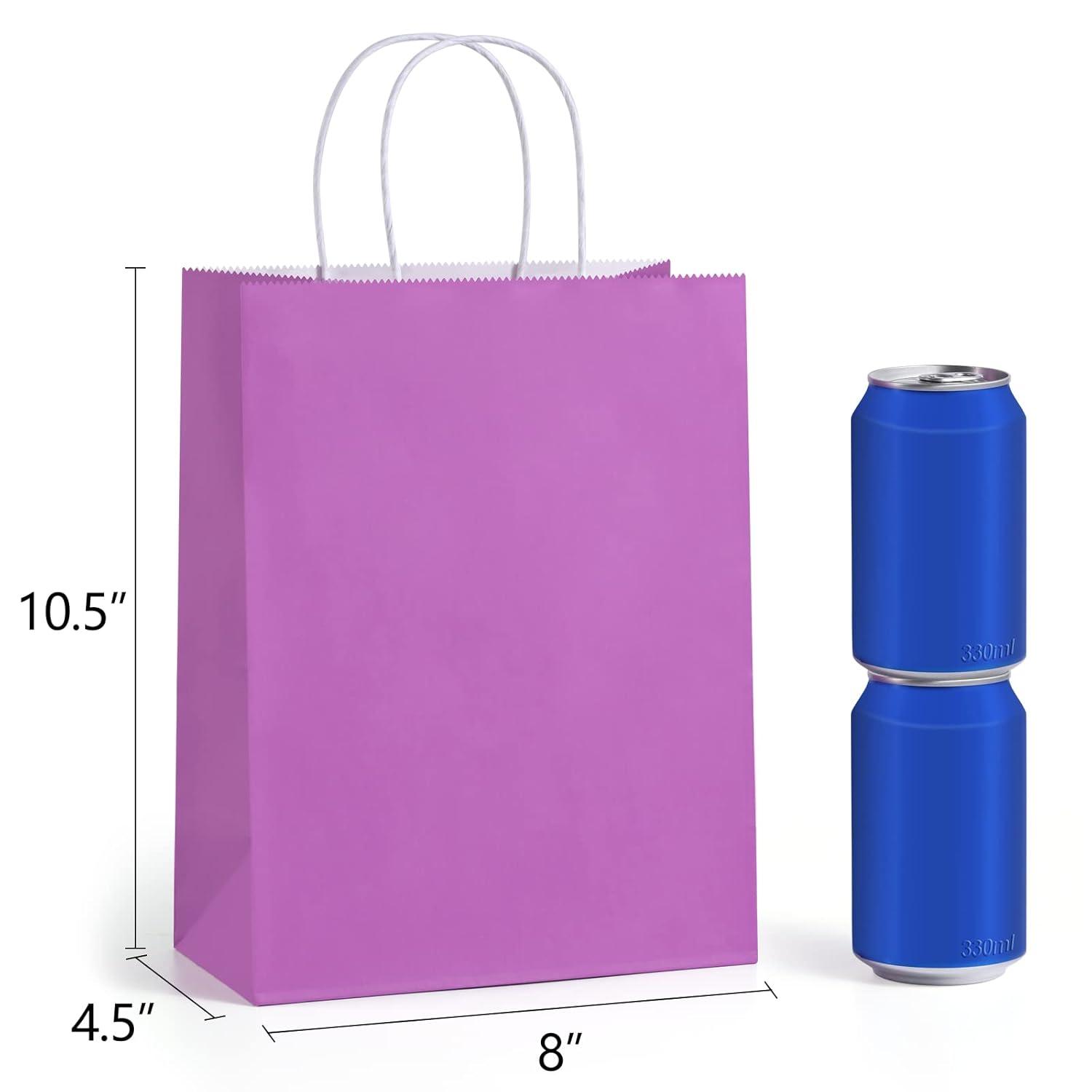 BagDream 24 Pack Rainbow Gift Bags with Handles, 6 Colors Small Party Favor Bag Goodie Bags for Kids Birthday, Party Favors, Birthdays & Celebrations, 5.25x3.75x8"