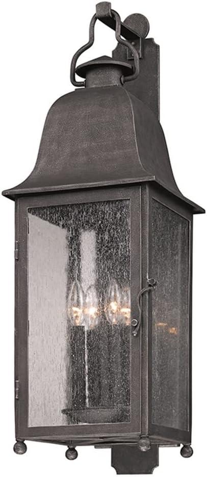 Troy Lighting Larchmont 4 - Light Wall Light in  Aged Pewter Clear Seeded Shade