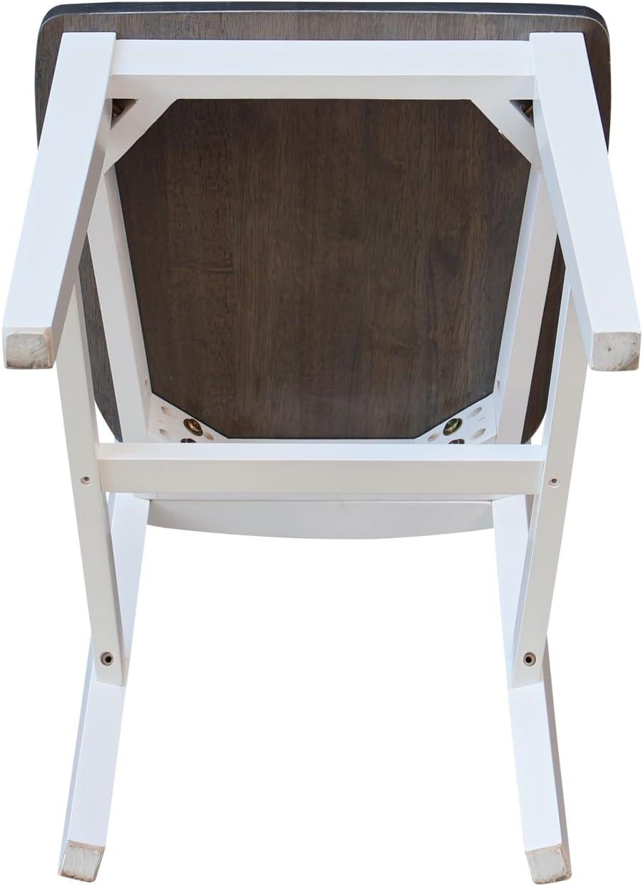 Set of 2 San Remo Splat Back Chairs Natural - International Concepts: Solid Wood, Mid-Century Design, Spot Clean