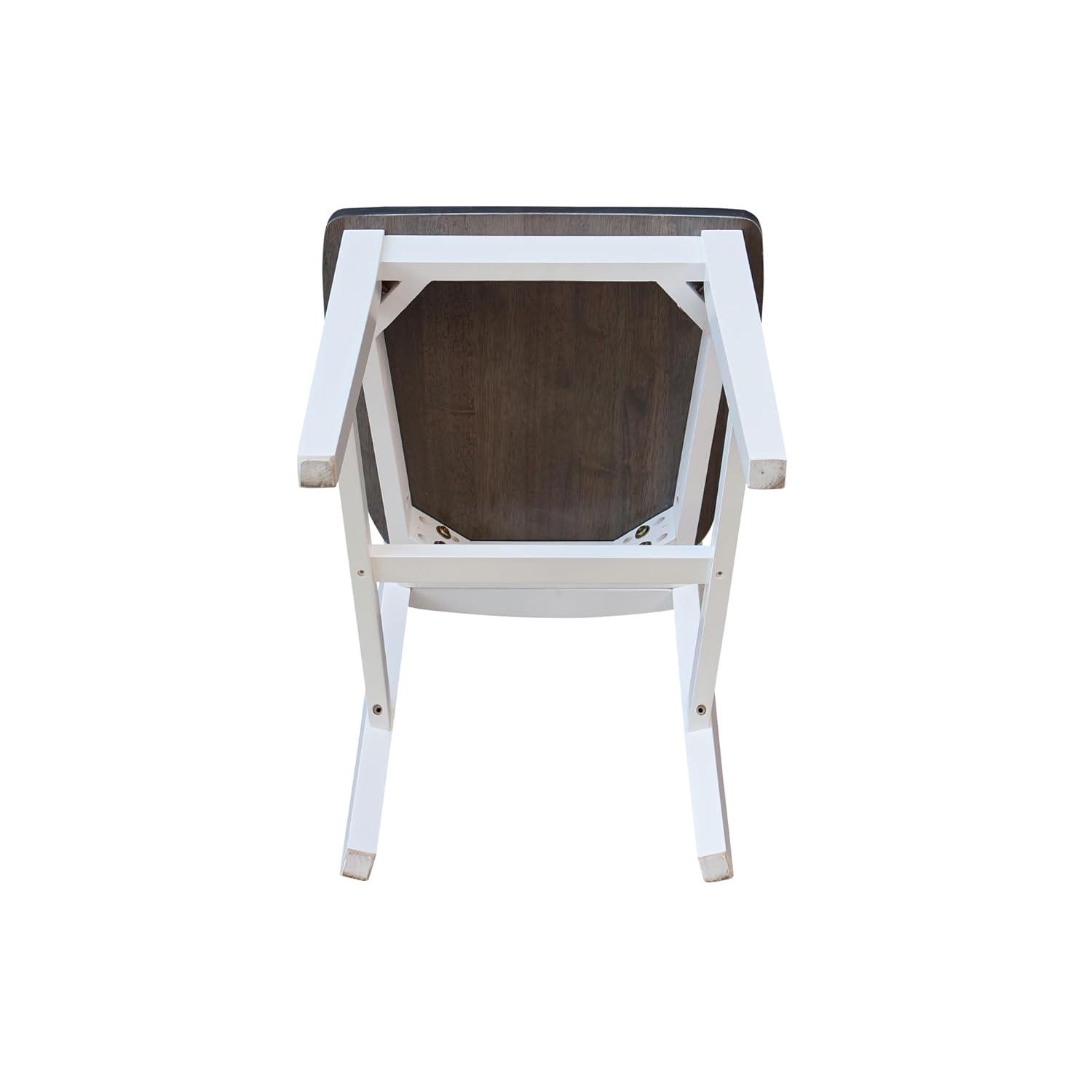 Set of 2 San Remo Splat Back Chairs Natural - International Concepts: Solid Wood, Mid-Century Design, Spot Clean