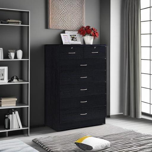 Hodedah  7 Drawer Jumbo Chest