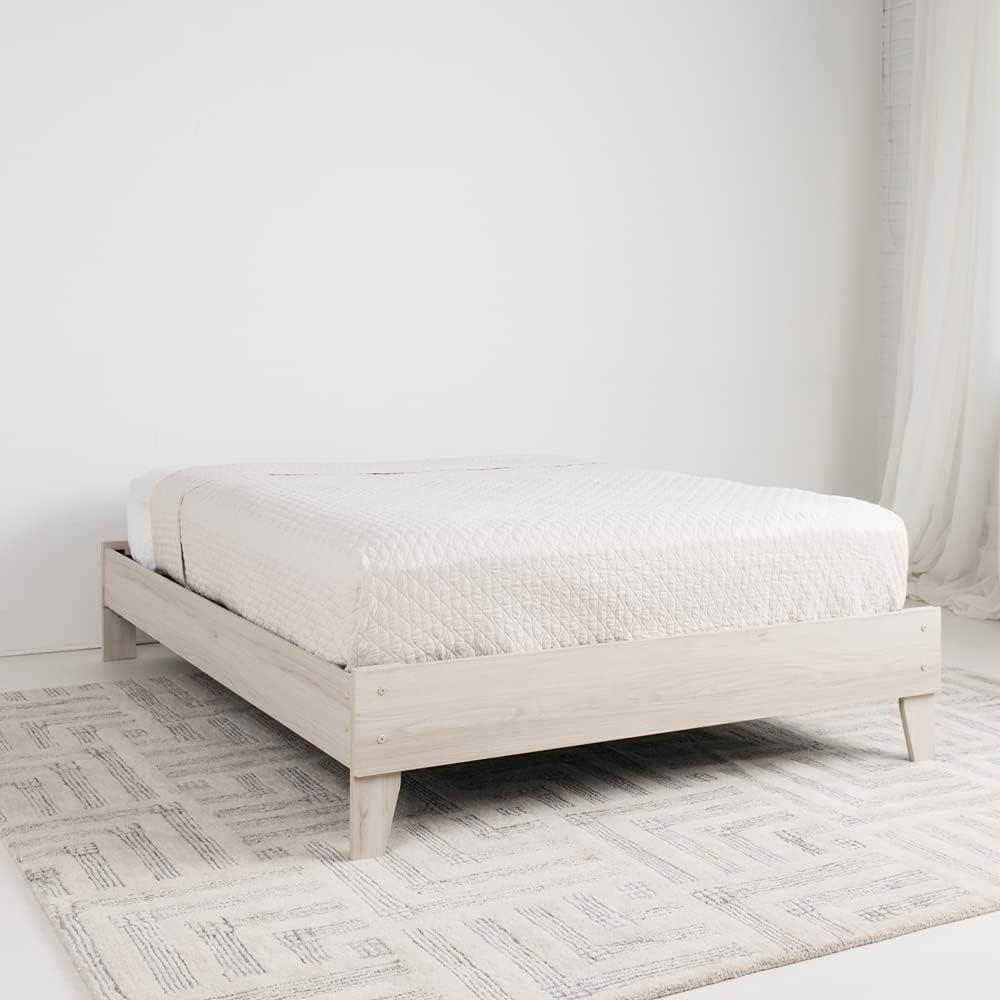 Signature Design by Ashley Queen Piperton Platform Bed Black: Modern Style, MDF Frame, No Box Spring Needed