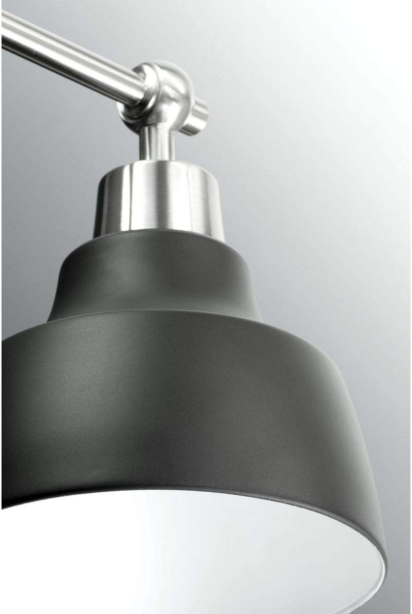 Progress Lighting Bramlett 3-Light Bath & Vanity, Brushed Nickel, Metal Reflector Shades