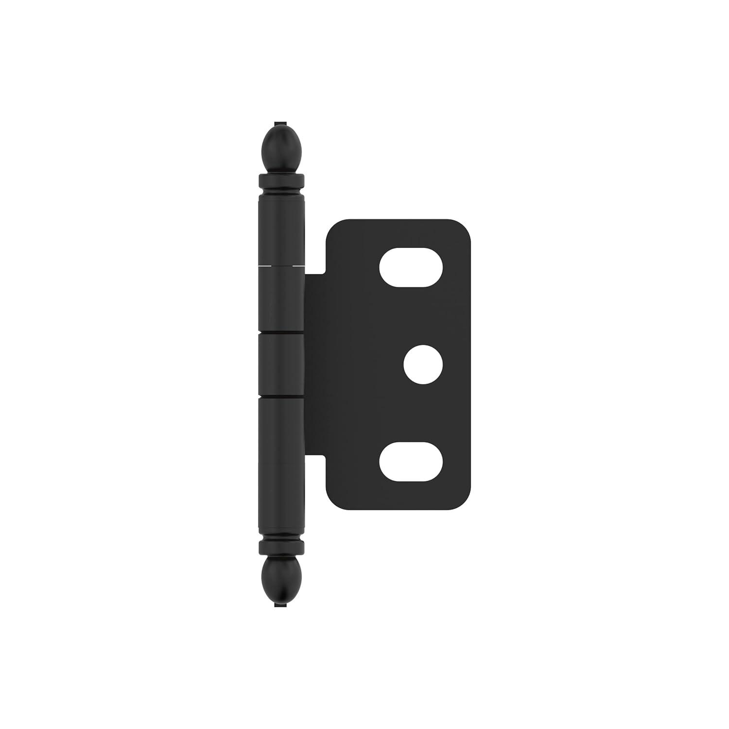 Matte Black Full Inset Ball Tip Cabinet Hinge