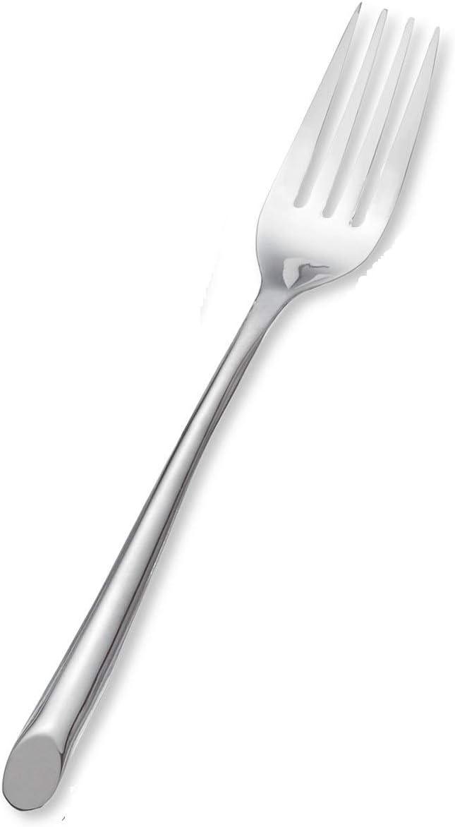 Wave Glossy Stainless Steel Dinner Fork Set of Twelve