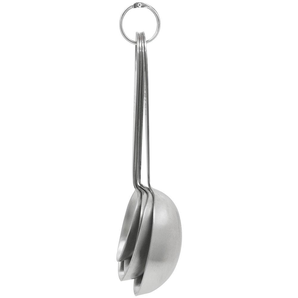 Shetler's Measuring Scoop Set, Durable 4-Piece Stainless Steel Spoon Set for Accurate Measurement of Dry and Wet Ingredients, for Baking and Cooking
