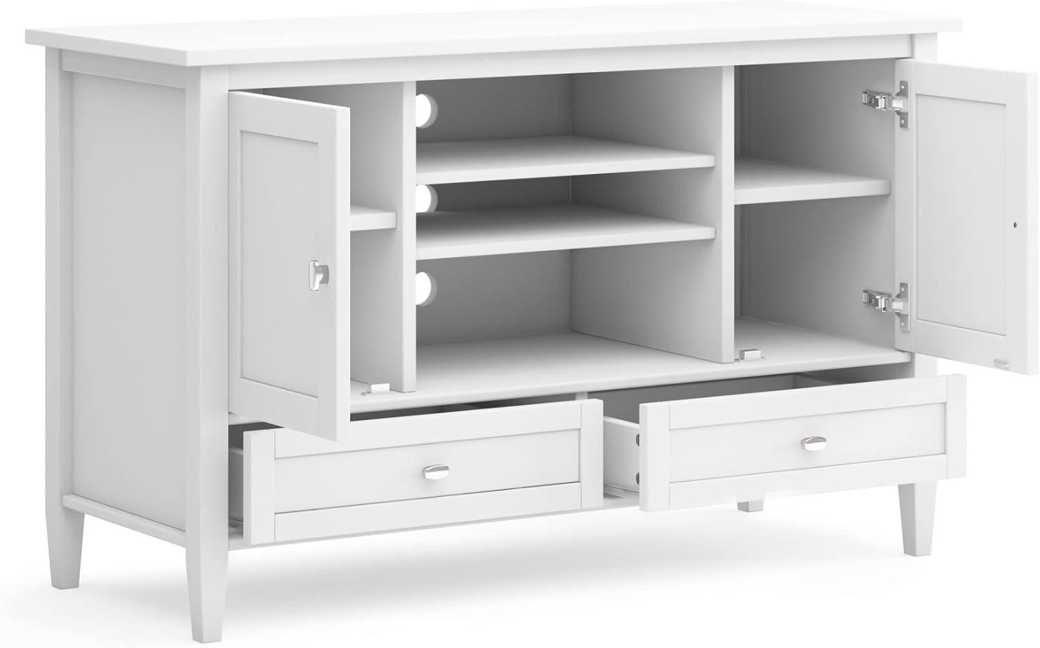 Simpli Home Warm Shaker SOLID WOOD TV Media Stand iFor TVs up to 50 inches