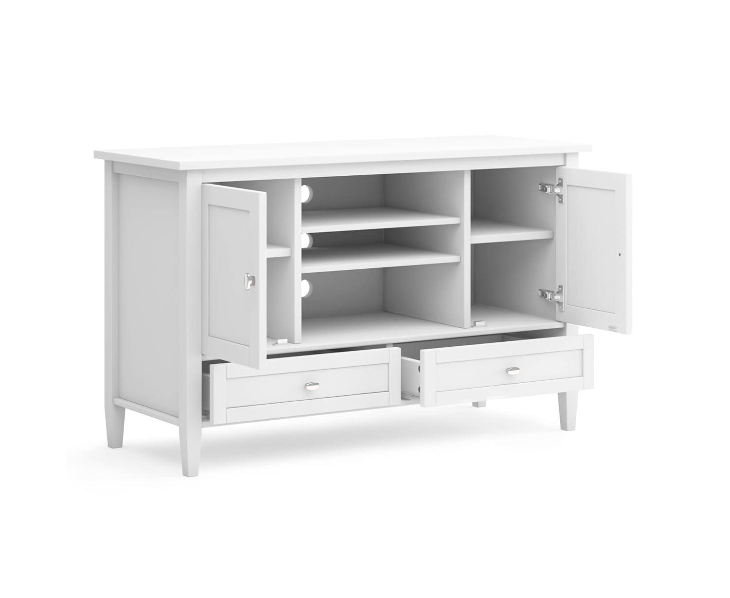 Simpli Home Warm Shaker SOLID WOOD TV Media Stand iFor TVs up to 50 inches