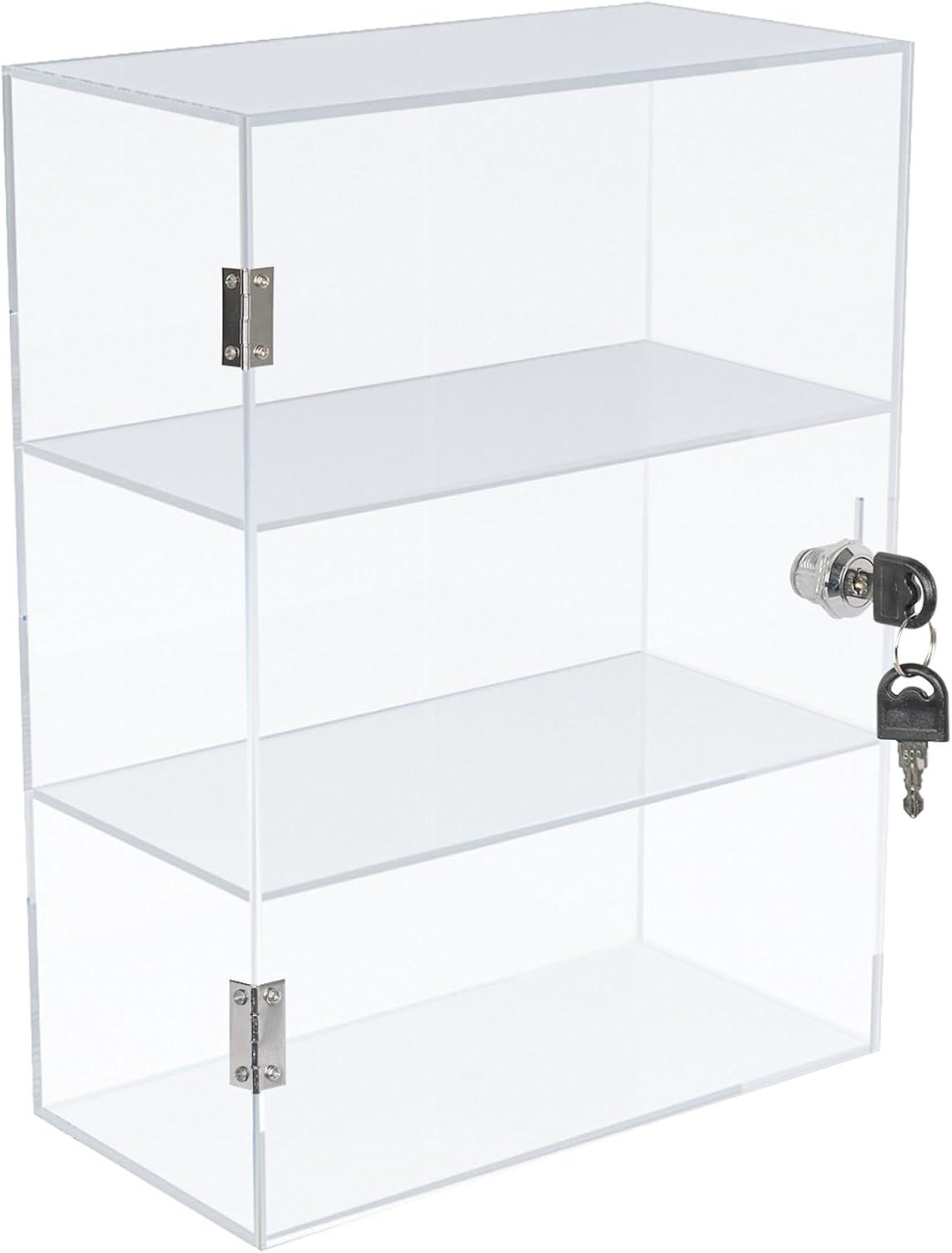 Azar Displays Acrylic Lockbox Countertop Display Case 14" wide