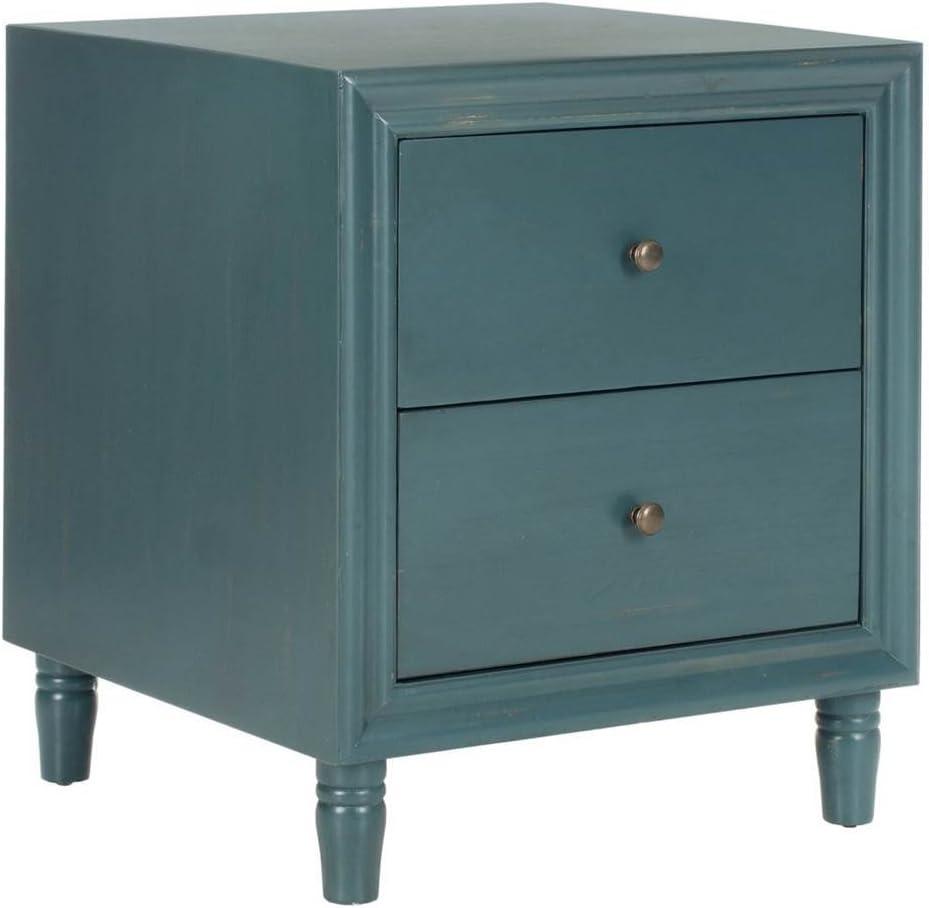 Blaise Nightstand with Storage - Dark Teal - Safavieh.