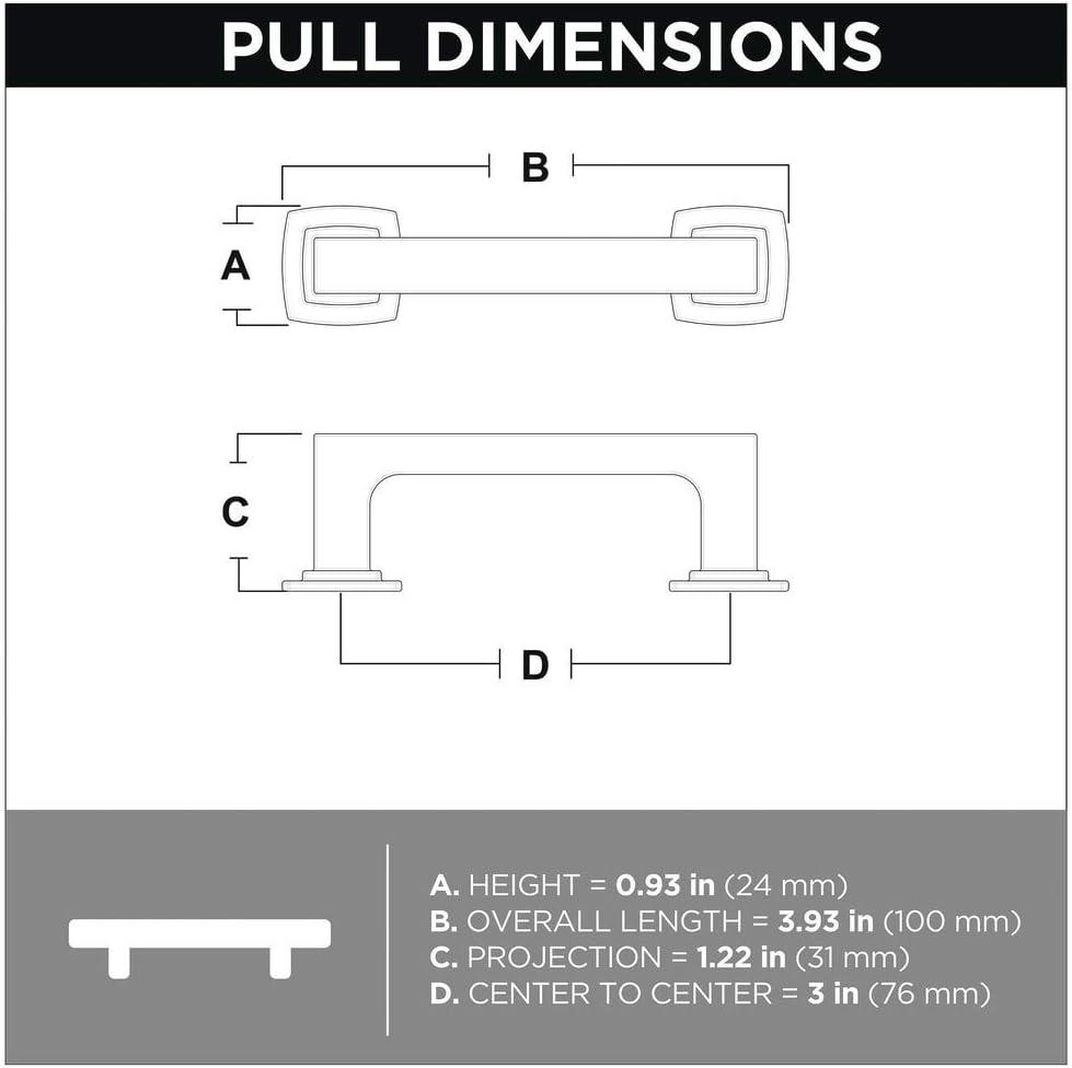 Franklin Brass Parow 5 1/16" Center to Center Bar Pull Multipack (Set of 10)