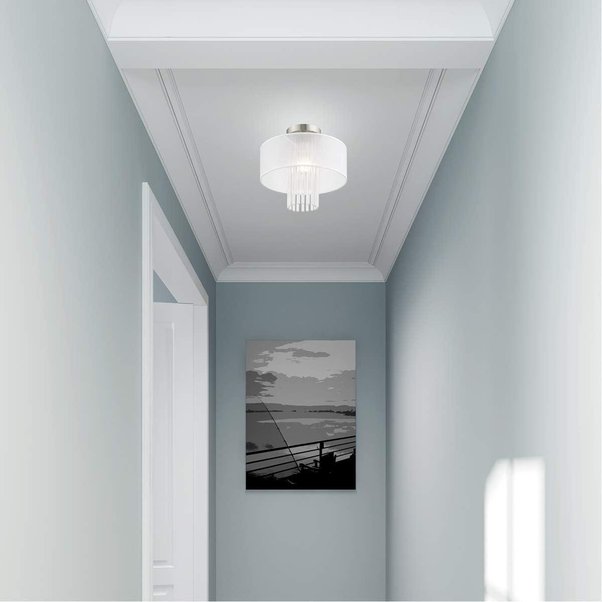 Livex Lighting Alexis 1 - Light Flush Mount in  Brushed Nickel