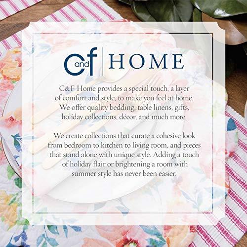 C&F Home Natural Home Blue/Yellow/Gray/White Cotton Reversible Quilt Set