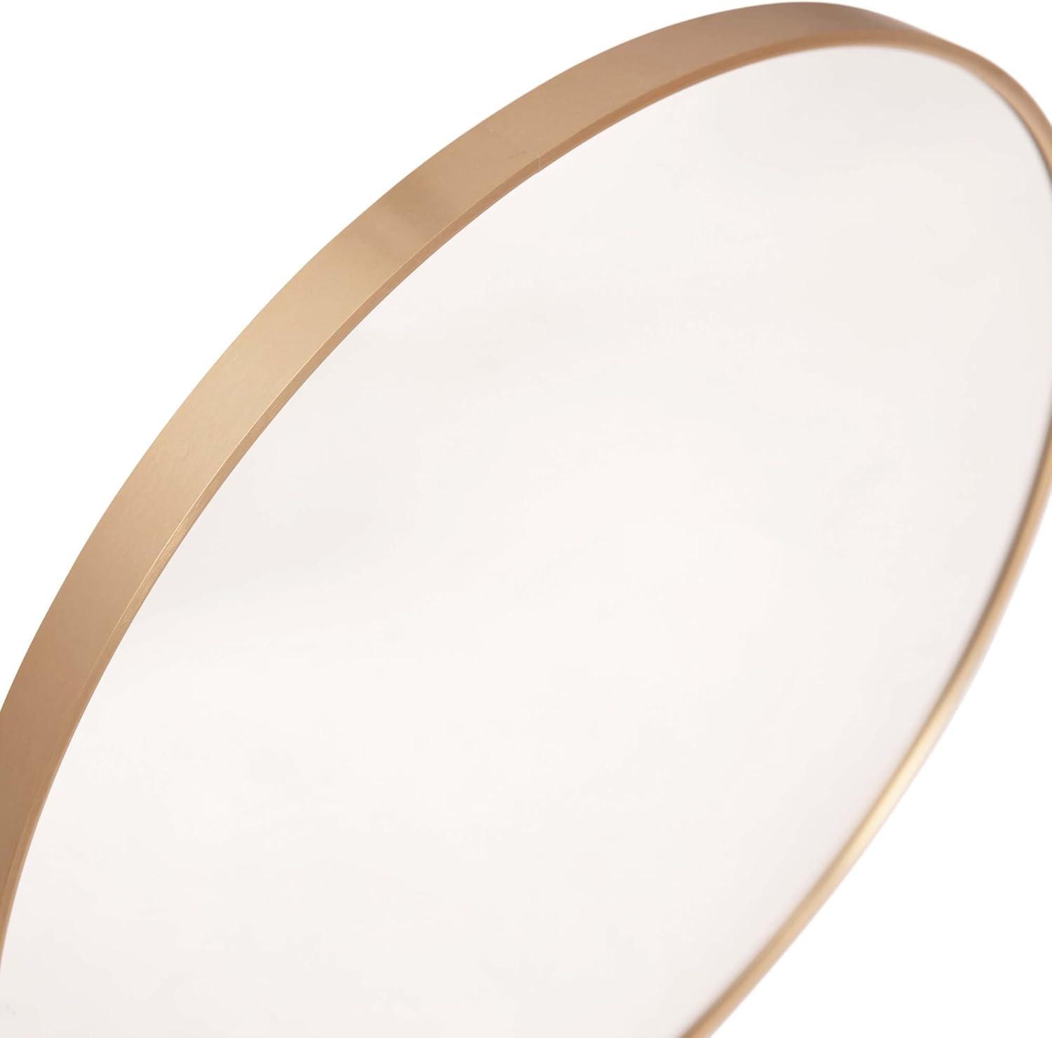 Flash Furniture Modern Round  Wall Mounted Mirror, Gold