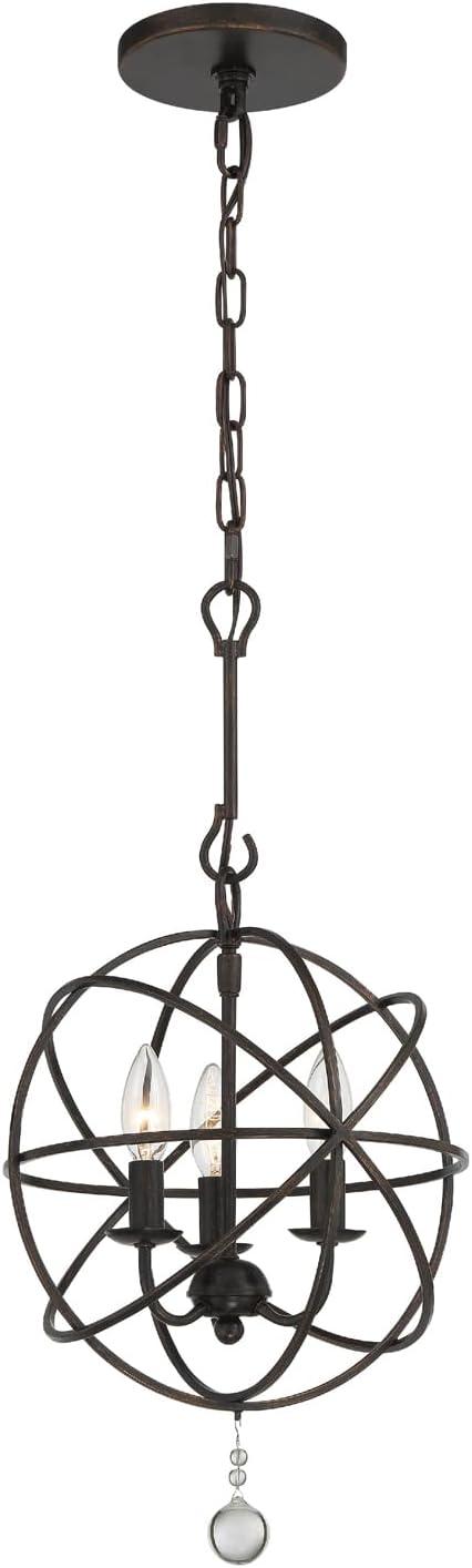 Crystorama Lighting - Three Light Mini Chandelier - Mini Chandelier - Solaris -