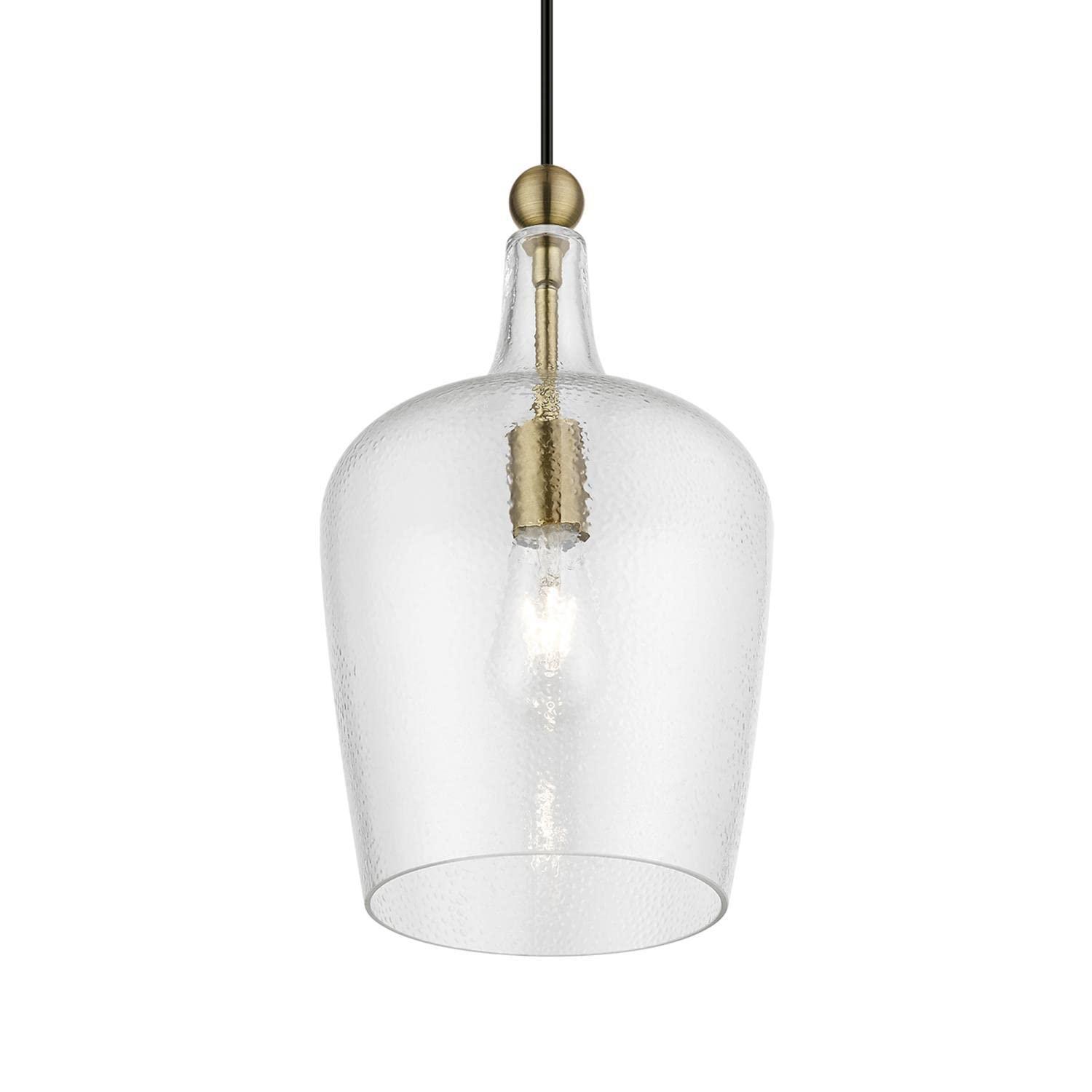 Livex Lighting Avery 1 - Light Pendant in  Antique Brass