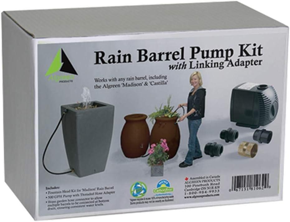 Algreen Rain Water Collection Barrel Drum 500GPH Garden Watering System Pump