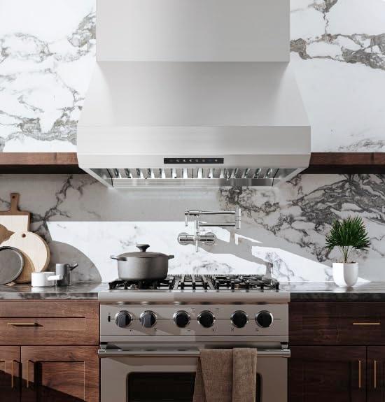 30" 540 CFM Versatile Under Cabinet or Wall Mounted Range Hood in Stainless Steel with Smart Feature