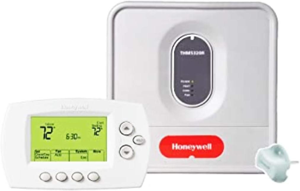 White Programmable Digital Wireless Thermostat Kit