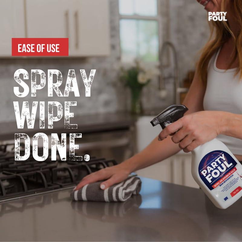 Party Foul Impregnator Deep Penetrating Indoor & Outdoor Sealer - PFAS-Free, Eco-Friendly Protection Floors, Counters, Showers, - Long-Lasting Durability, Crystal Clear Finish - 16 oz