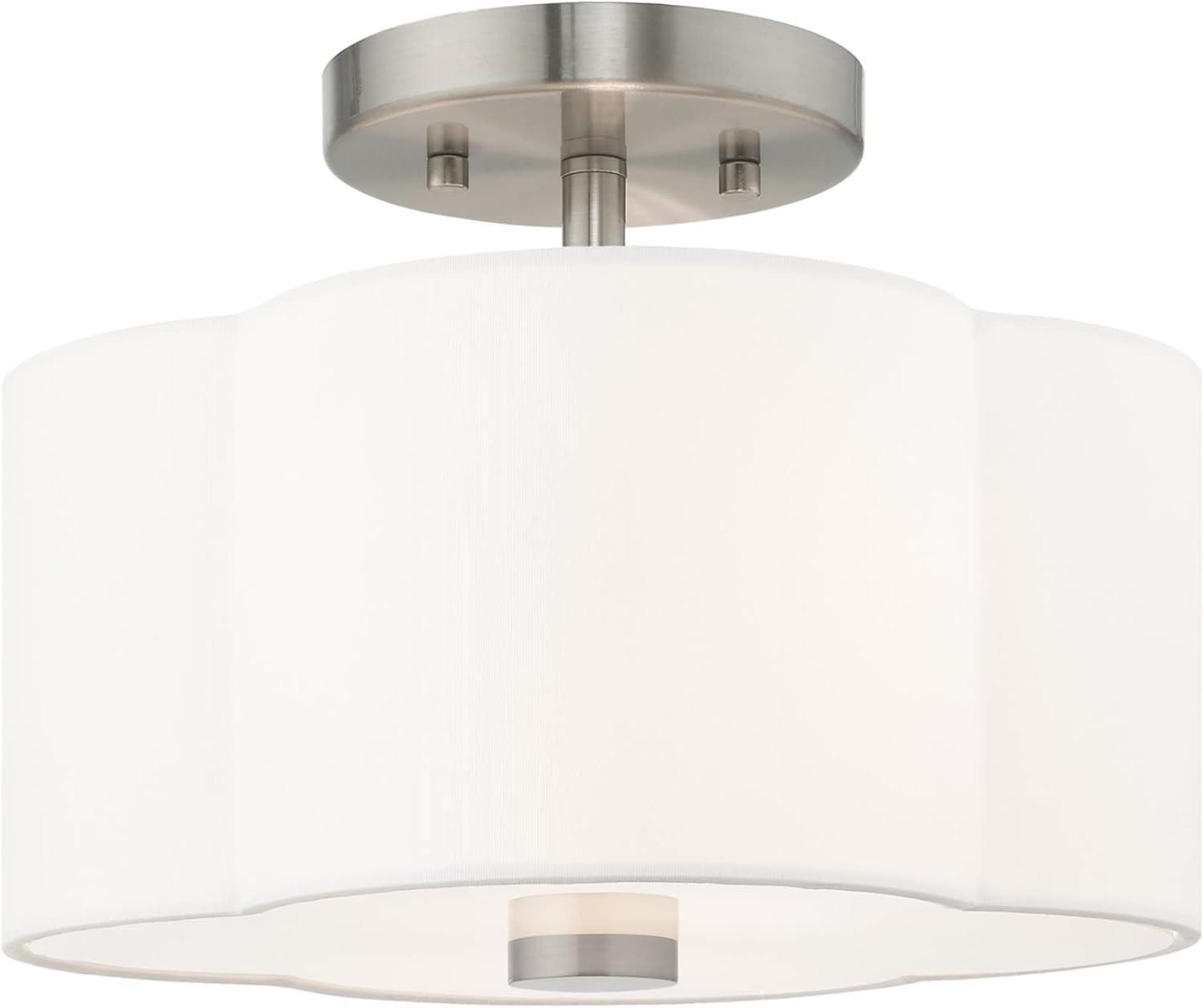 Livex Lighting Chelsea 2 - Light Flush Mount in  Brushed Nickel