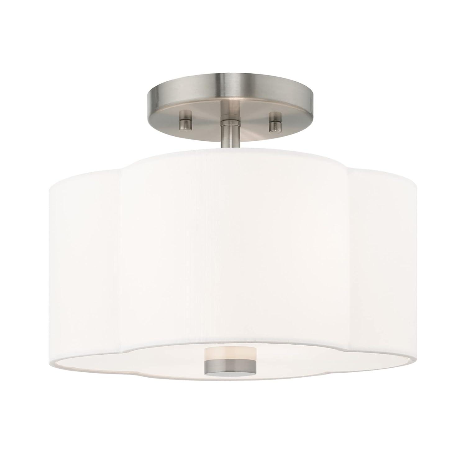 Livex Lighting Chelsea 2 - Light Flush Mount in  Brushed Nickel