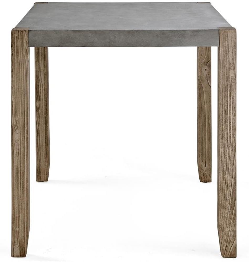 Newport 36"H Faux Concrete and Wood Counter Height Dining Table