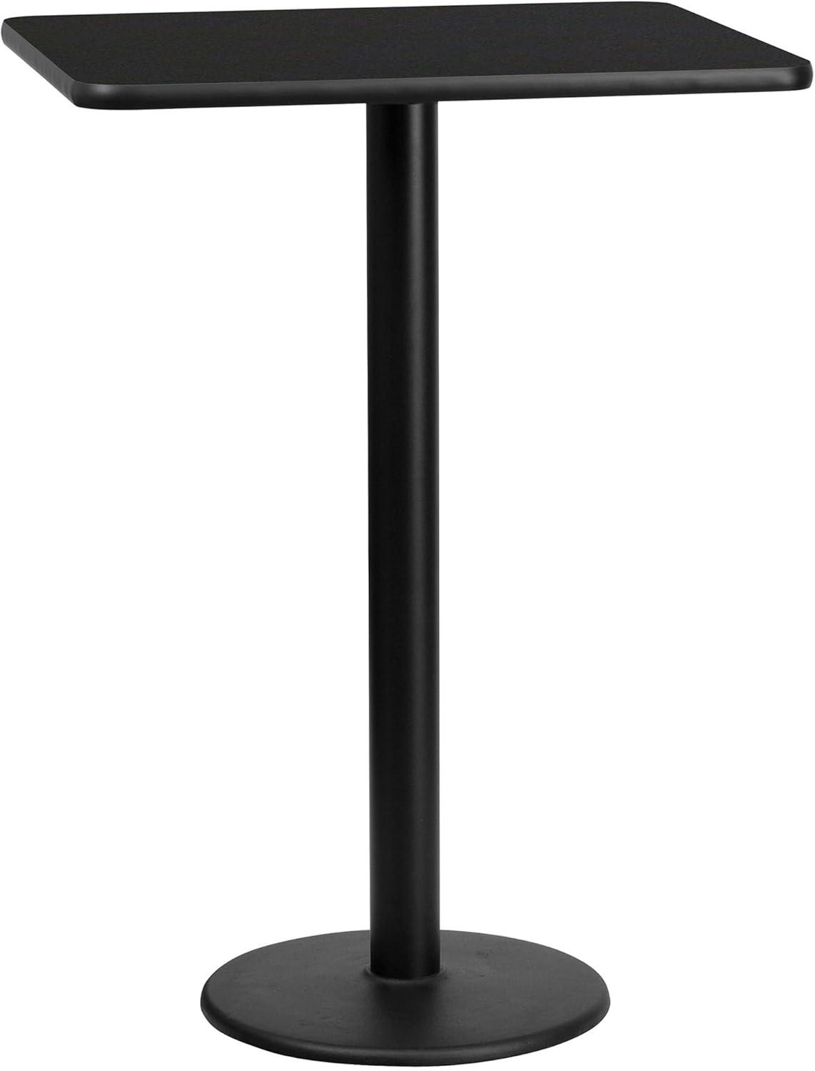 Flash Furniture Carrus Rectangular Laminate Dining Table Top with Round Base