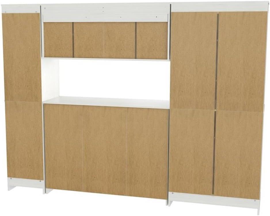 Inval 4-Piece Shaker Laminate Kitchen Cabinet System 95"W, Washed Oak