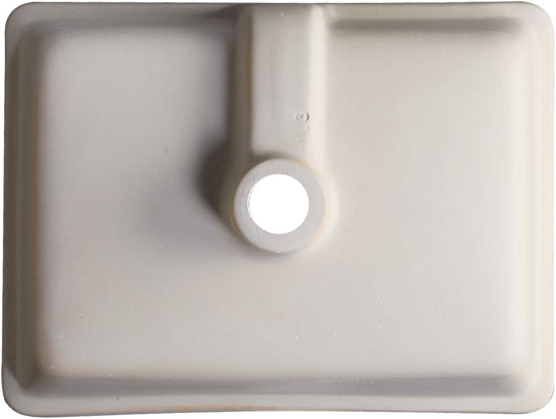 18.5" White Ceramic Rectangular Undermount Bathroom Sink