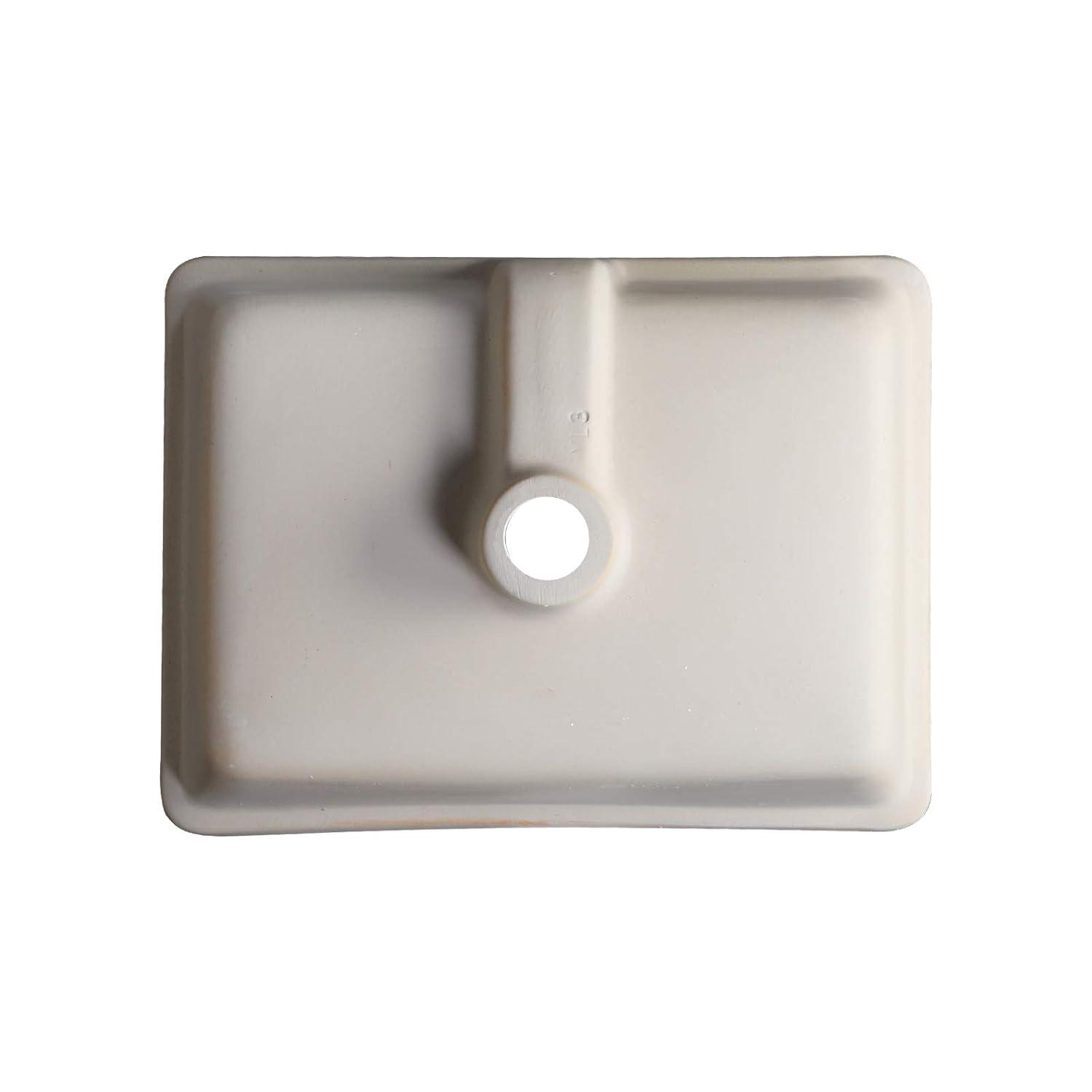 18 Inch Undermount Bathroom Sink Small Rectangle Undermount Sink White Ceramic Under Counter Bathroom Sinks with Overflow (18.3"x13.8")