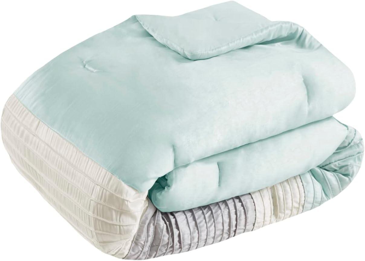 Madison Park Amherst 7 Piece Striped and Pleated Comforter Set
