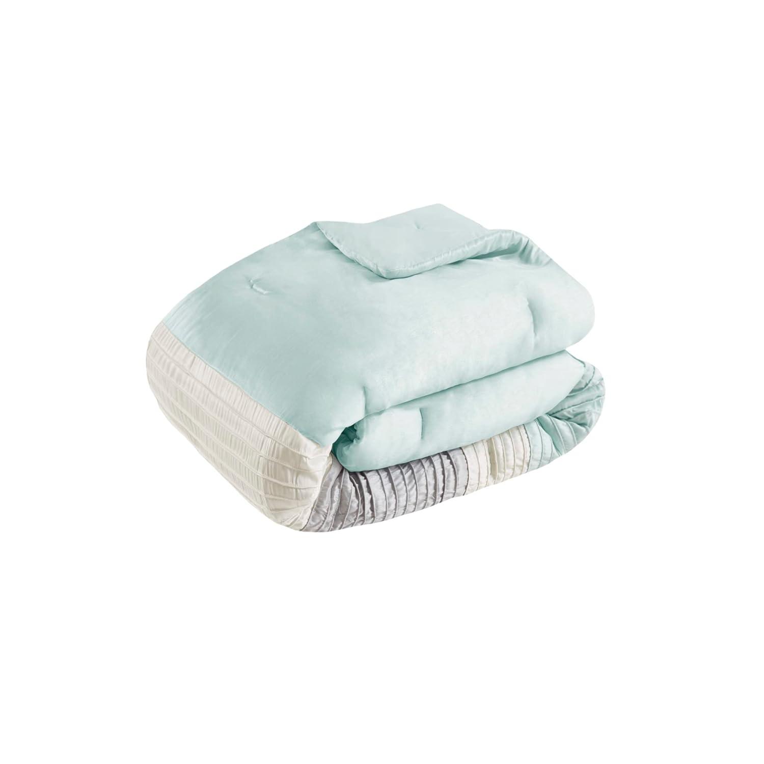 Madison Park Amherst 7 Piece Striped and Pleated Comforter Set