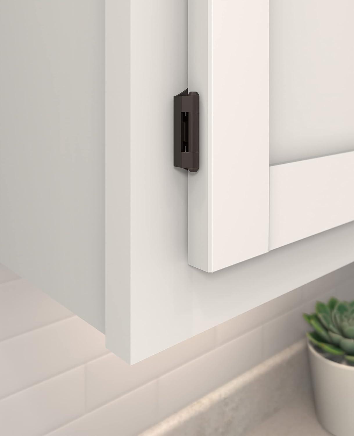Oil-Rubbed Bronze Self-Closing Partial Wrap Cabinet Hinge