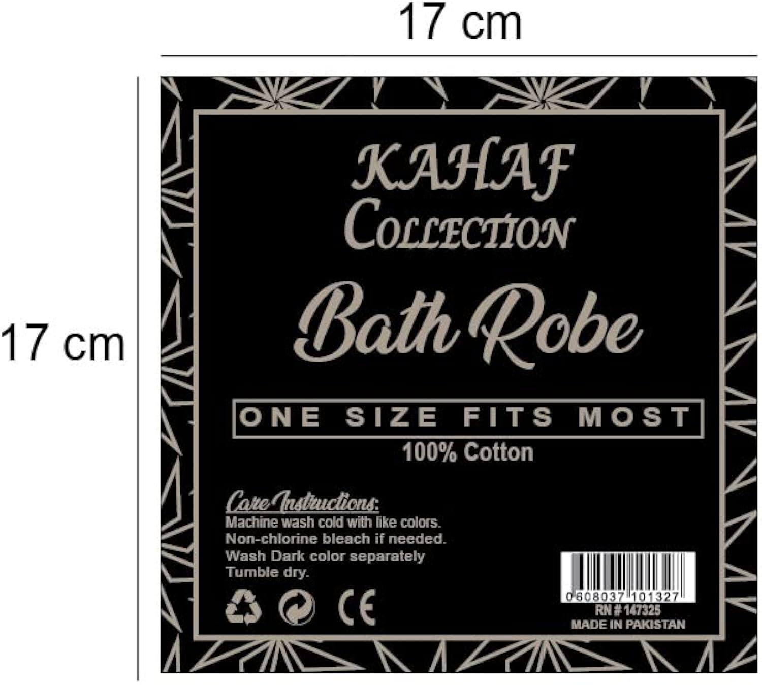 White Cotton Terry Shawl Collar Unisex Bathrobe