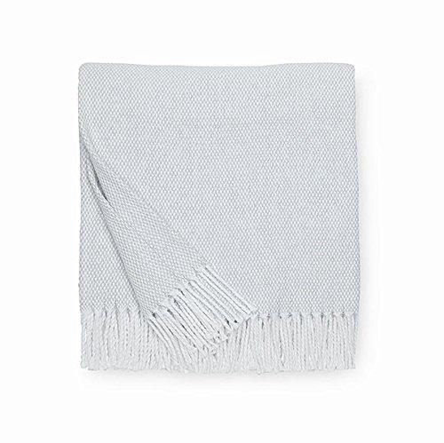 Rustic Gray Cotton Throw with Fringe Detail