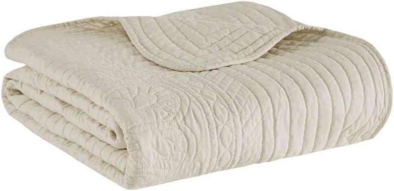 60"x72" Marino Quilted Throw Blanket with Scallop Edges