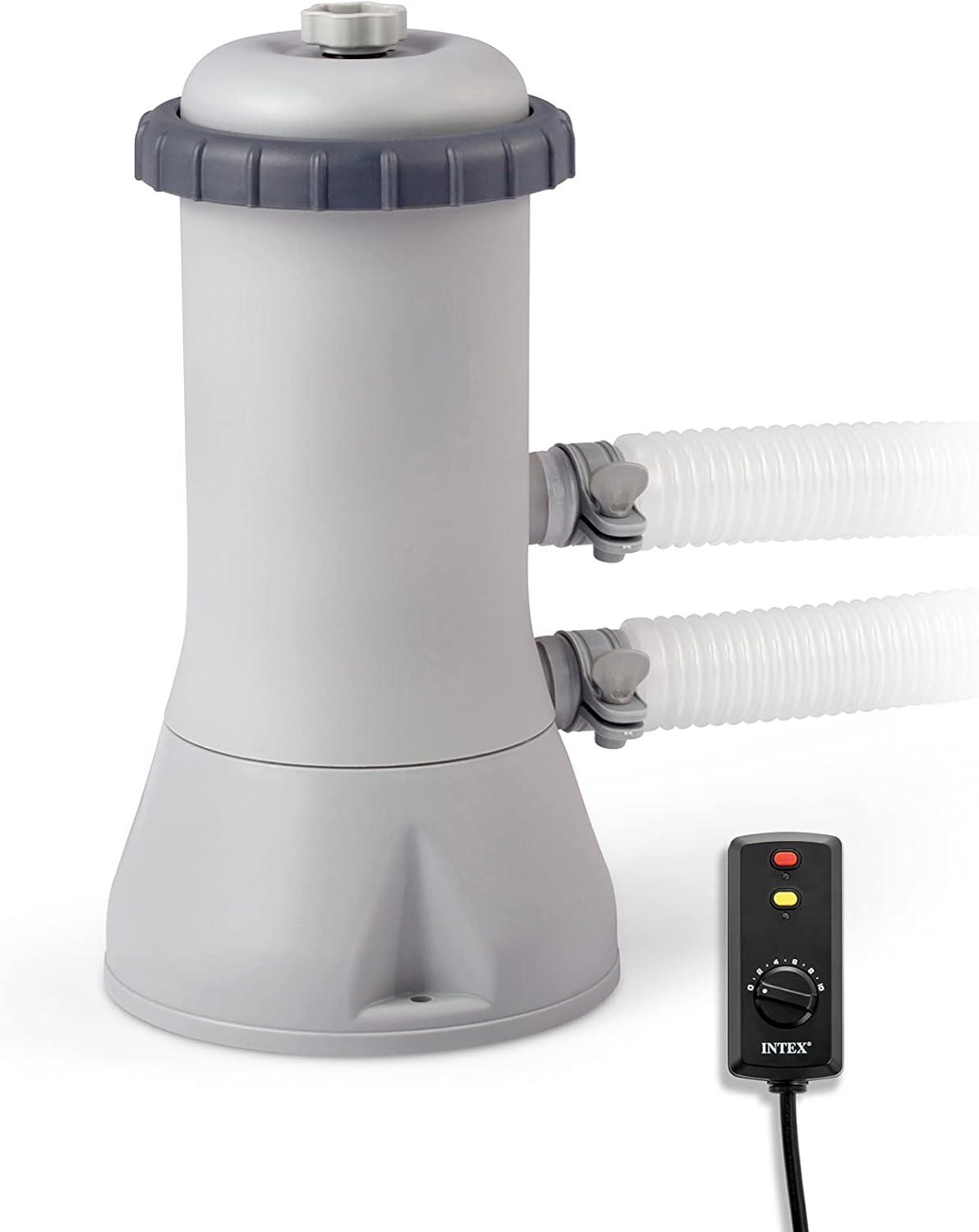 Intex: 14' x 42" Prism Frame: Clearview Premium Pool Set - Above Ground Pool Set, 3357 Gallon Capacity, Hydro Aeration Technology, Includes Filter Pump, Ground Cloth, Pool Cover & Ladder, Ages 6+