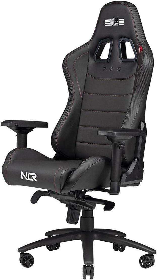 ErgoFlex Black Aluminum & Steel Adjustable Gaming Chair with Lumbar Support
