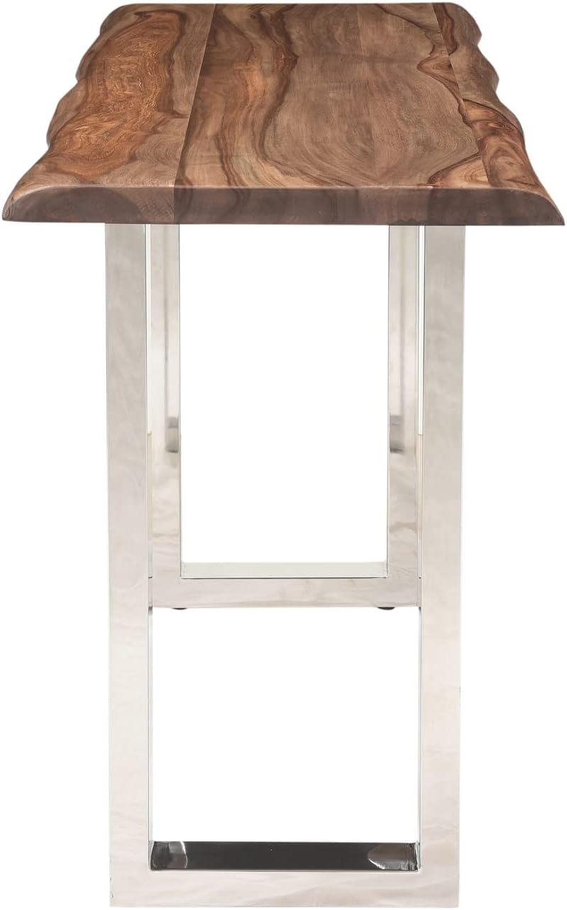 Brownst1 2.0 Console Table Brown - Treasure Trove Accents: Sheesham Wood, U-Shaped Legs, Sofa Back Display