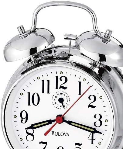 Bulova B8127 Bellman II Clock, Chrome Finish