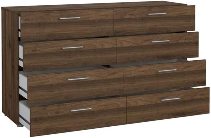 Tvilum Austin 8 Drawer Double Dresser, Walnut