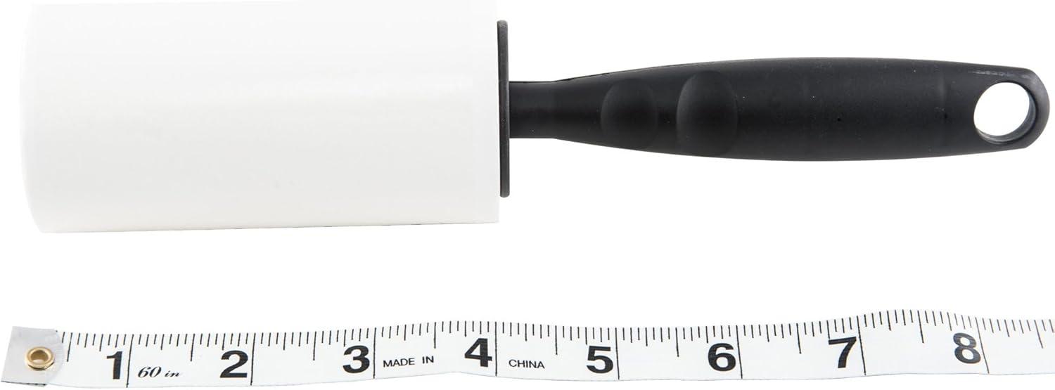 Black Ergonomic Handle Lint Roller with 65 Sticky Sheets