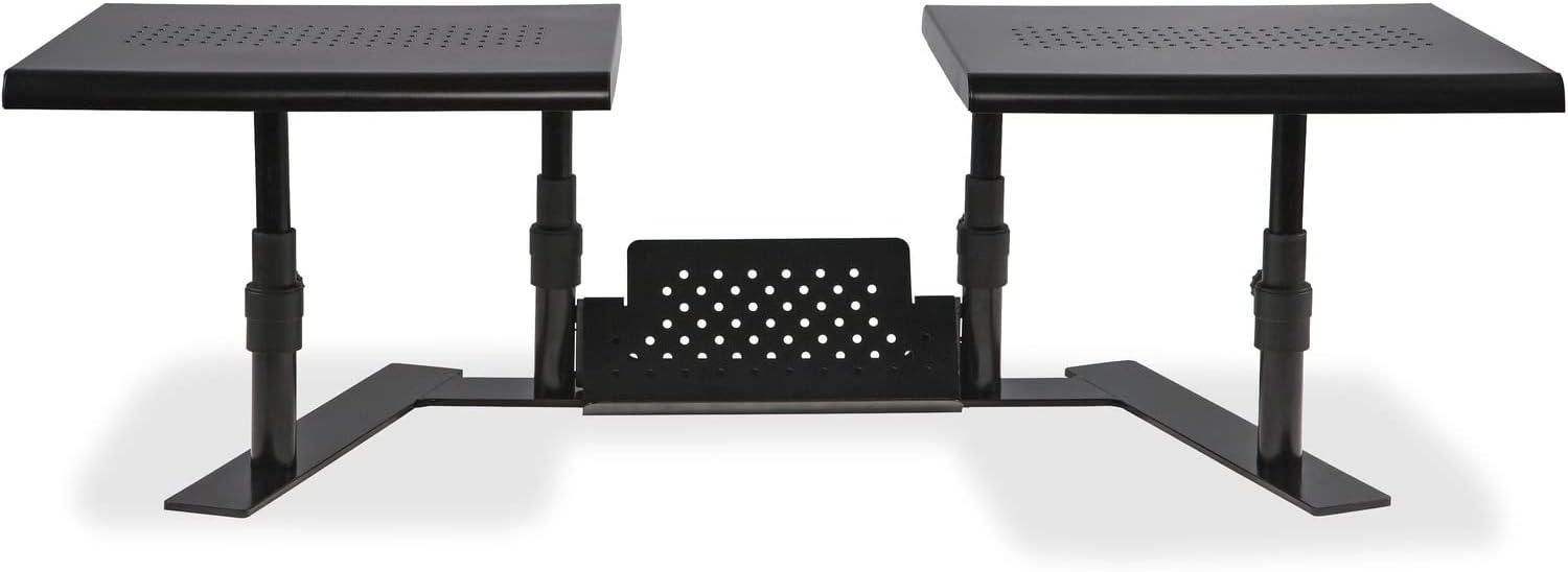 Allsop® Metal Art ErgoTwin Dual Monitor Stand in Black