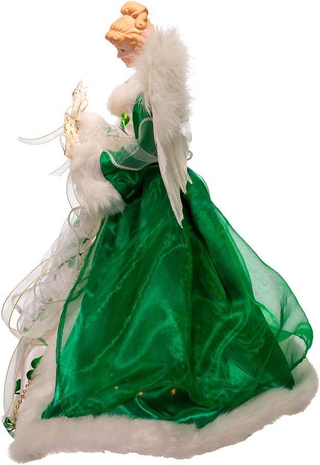 Kurt Adler Fabric Tree Topper - Lighted