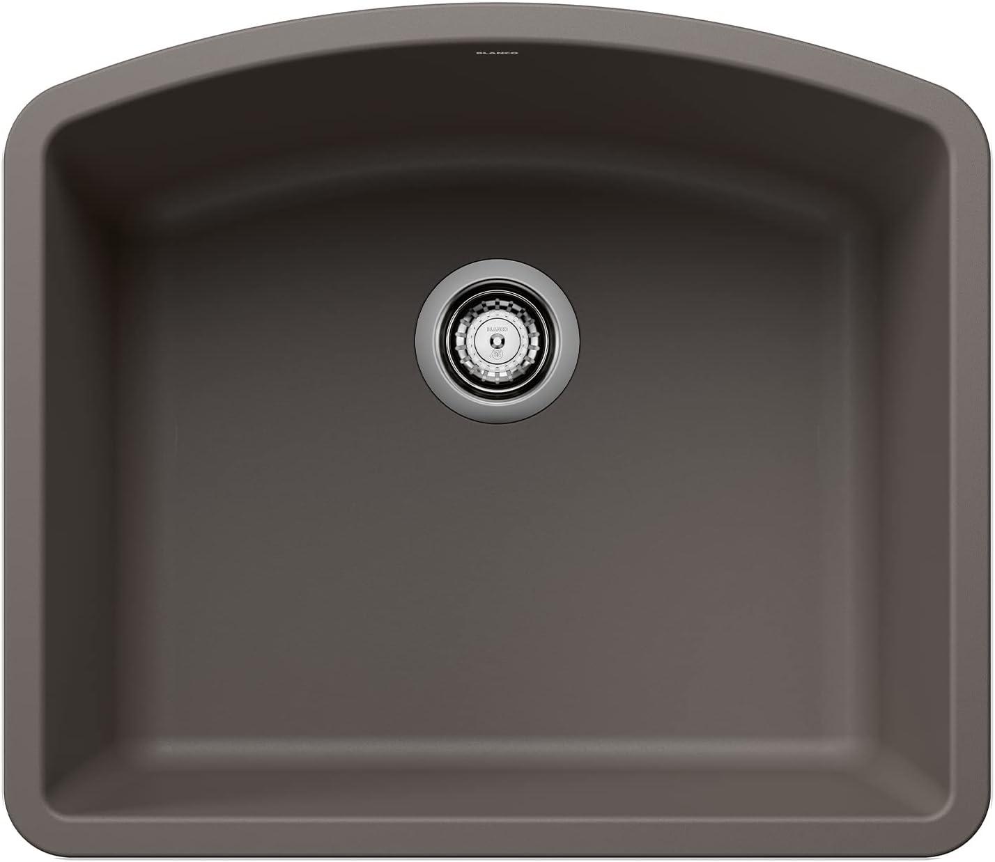 Volcano Gray Silgranit Single Bowl Drop-In Kitchen Sink