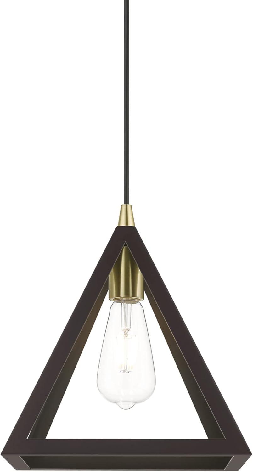 Livex Lighting Pinnacle 1 - Light Pendant in  Black/Brushed Nickel