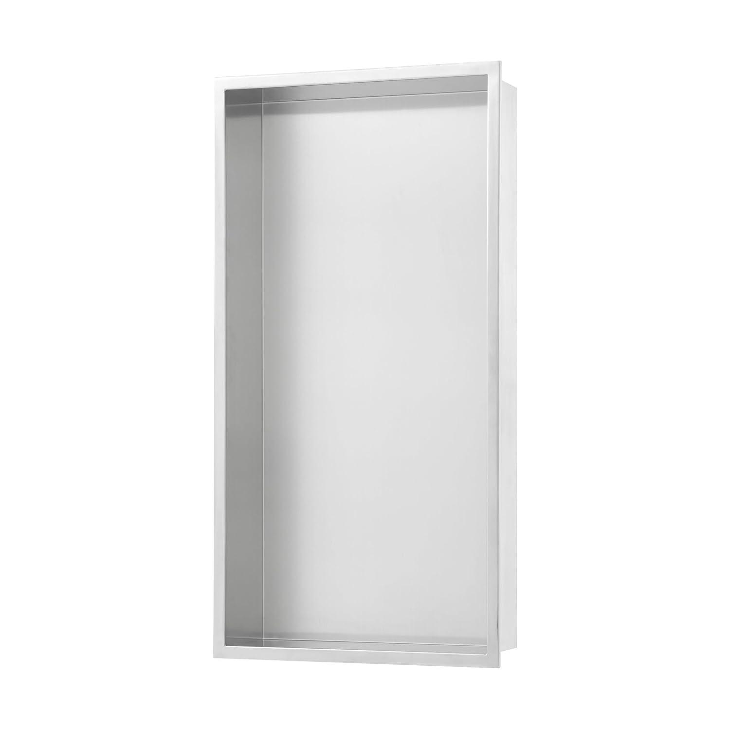 Voltaire 12" x 24" Stainless Steel Single Shelf Wall Niche