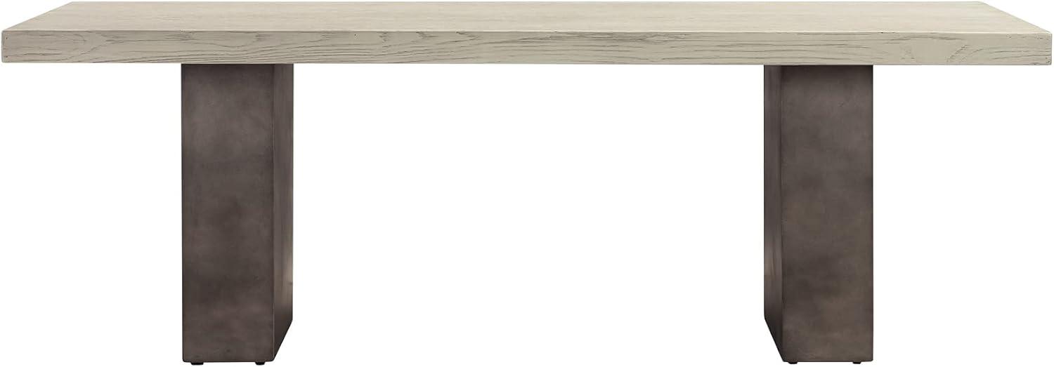 Modern Elegance Grey Oak and Concrete Rectangular Coffee Table