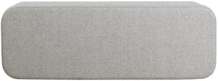 Large Modern Storage Bench Sustainable Gray Woven - HomePop